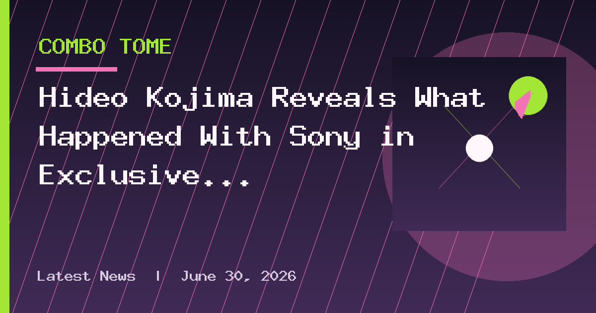 Hideo Kojima Reveals What Happened With Sony in Exclusive First Interview Since
